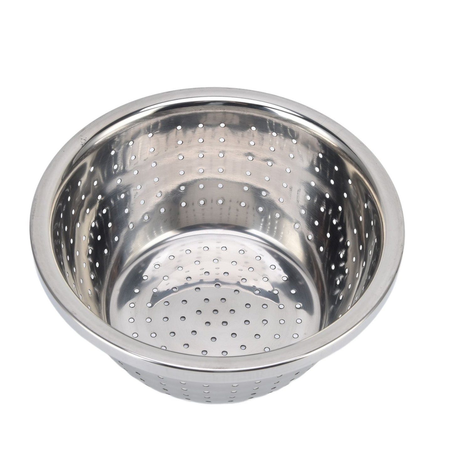 Vegetable Washing Basket Rustproof Multifunction Stainless Steel Colander for Kitchen Household Silver18cm