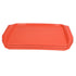 3PCS Colorful Food Tray Rectangle Thickened Binaural Plastic Tray Heat Resistance Stackable Cafeteria Trays for HotelOrange