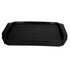 3PCS Colorful Food Tray Rectangle Thickened Binaural Plastic Tray Heat Resistance Stackable Cafeteria Trays for HotelBlack