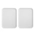 2pcs Food Tray Multifunctional Thickened Slip Resistance Chinese Fast Food Serving Tray for Dining Hall RestaurantsWhite