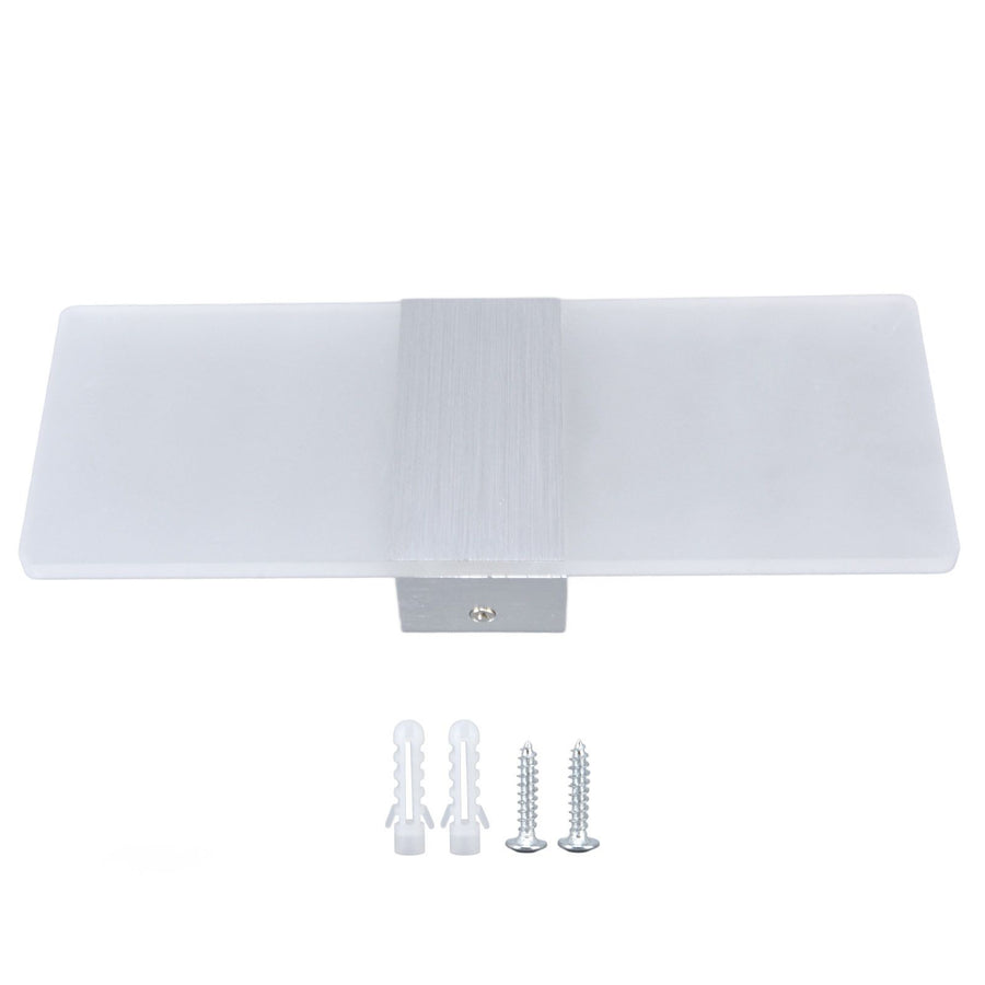 LED Wall Lamp 6W Acrylic Wall Light 360° Luminous High Brightness Preservative Up Down Lights for Bedroom Canteen 90‑265VSilver