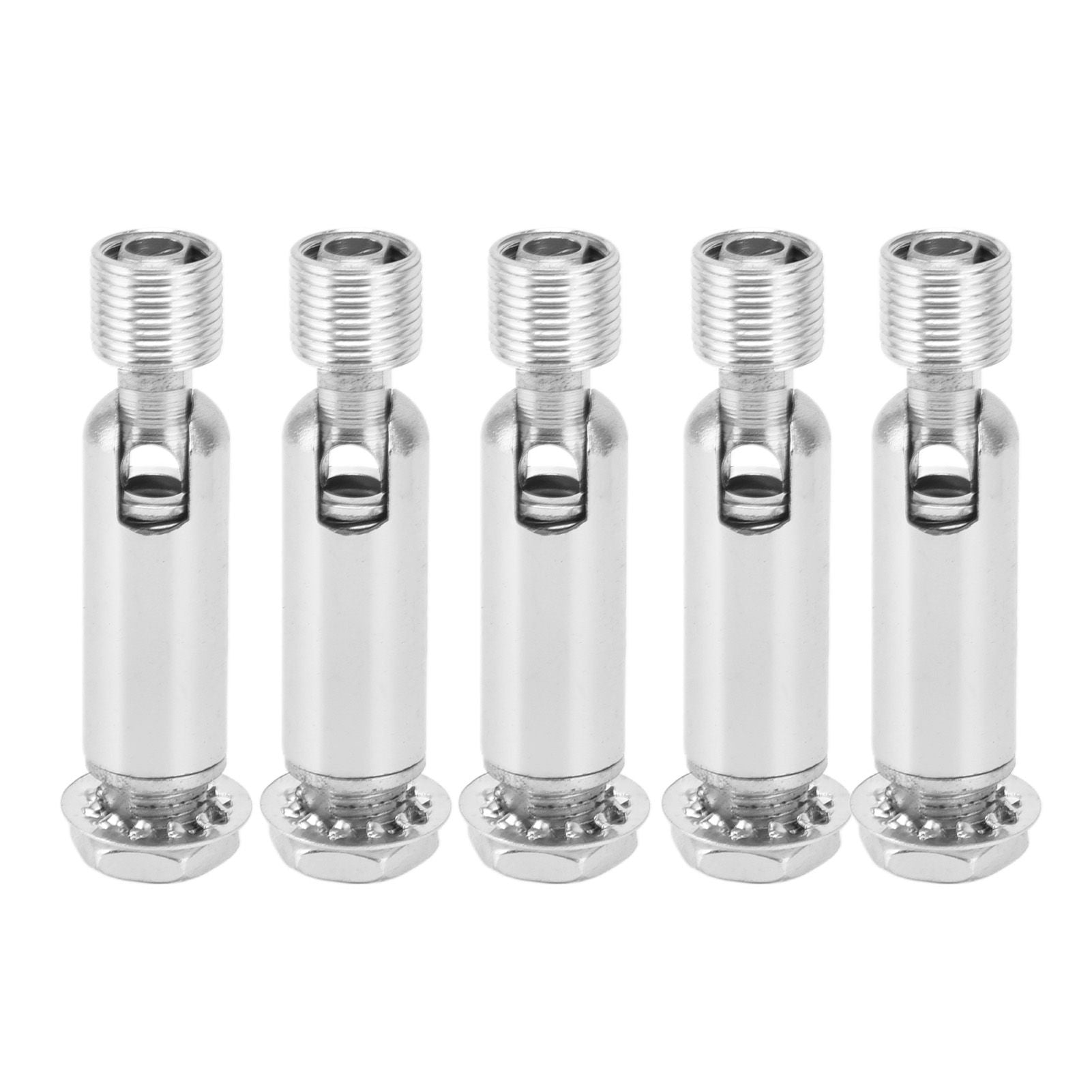 5Pcs M10 Sloped Ceiling Adapter for Ceiling Lamp Pendant Light Chandelier Track Suspension Accessories M10 External Gear Steering Joint Chrome