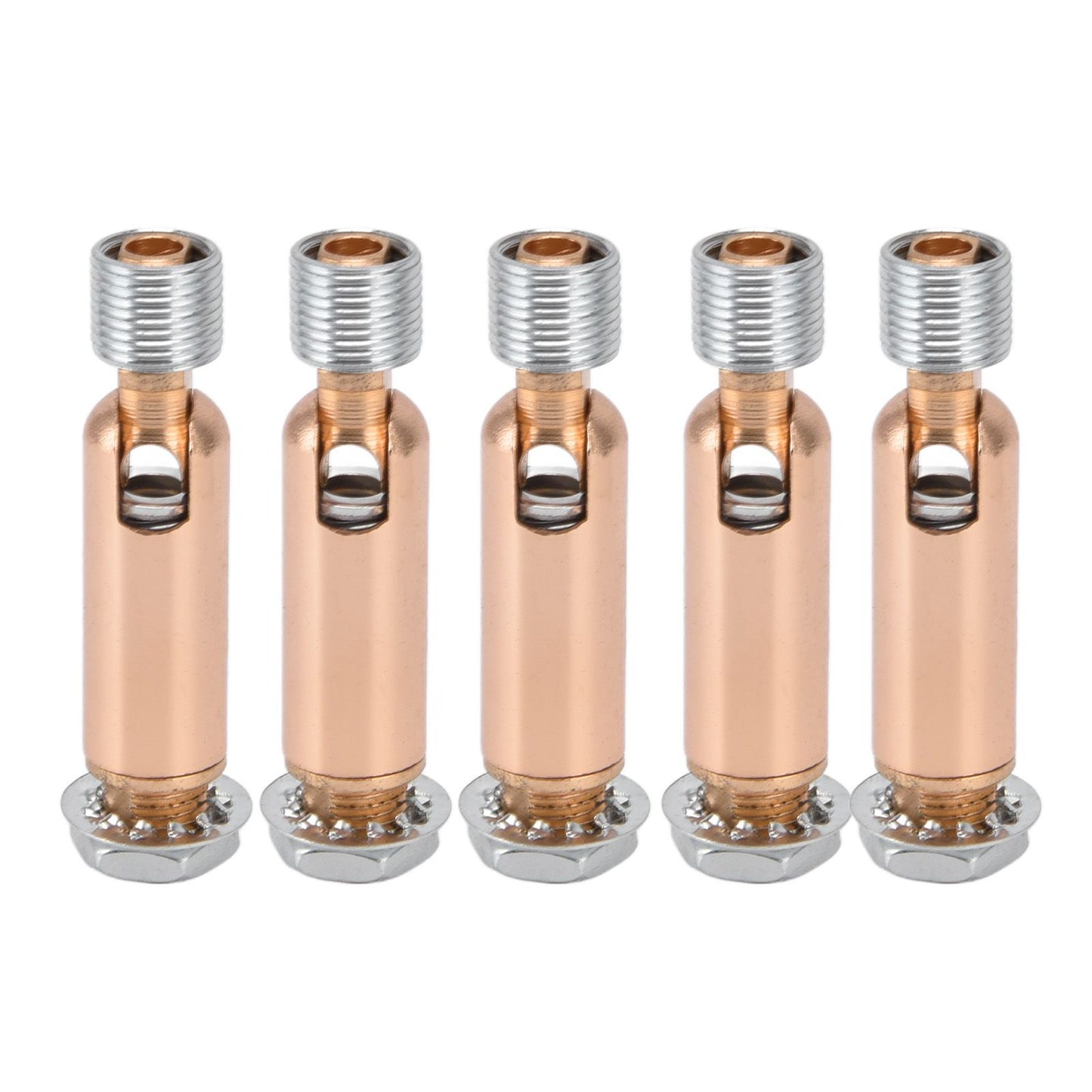 5Pcs M10 Sloped Ceiling Adapter for Ceiling Lamp Pendant Light Chandelier Track Suspension Accessories M10 External Gear Steering Joint Rose Gold