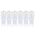 6Pcs G9 LED Light Bulbs Dimmable 3W Energy Saving 360 Degree Light Light Bulb for Ceiling Lamps and Pendant Lamps White Light 110-140V