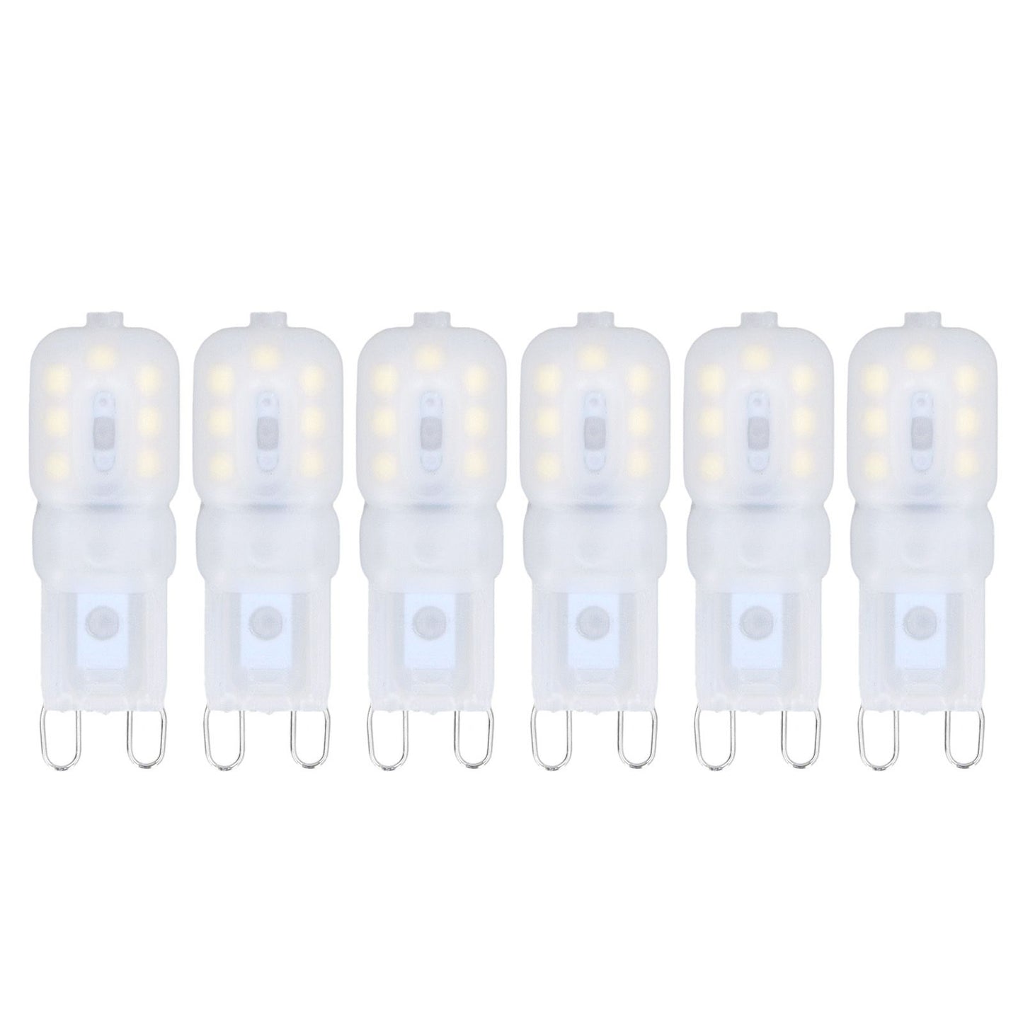 6Pcs G9 LED Light Bulbs Dimmable 3W Energy Saving 360 Degree Light Light Bulb for Ceiling Lamps and Pendant Lamps White Light 220-240V
