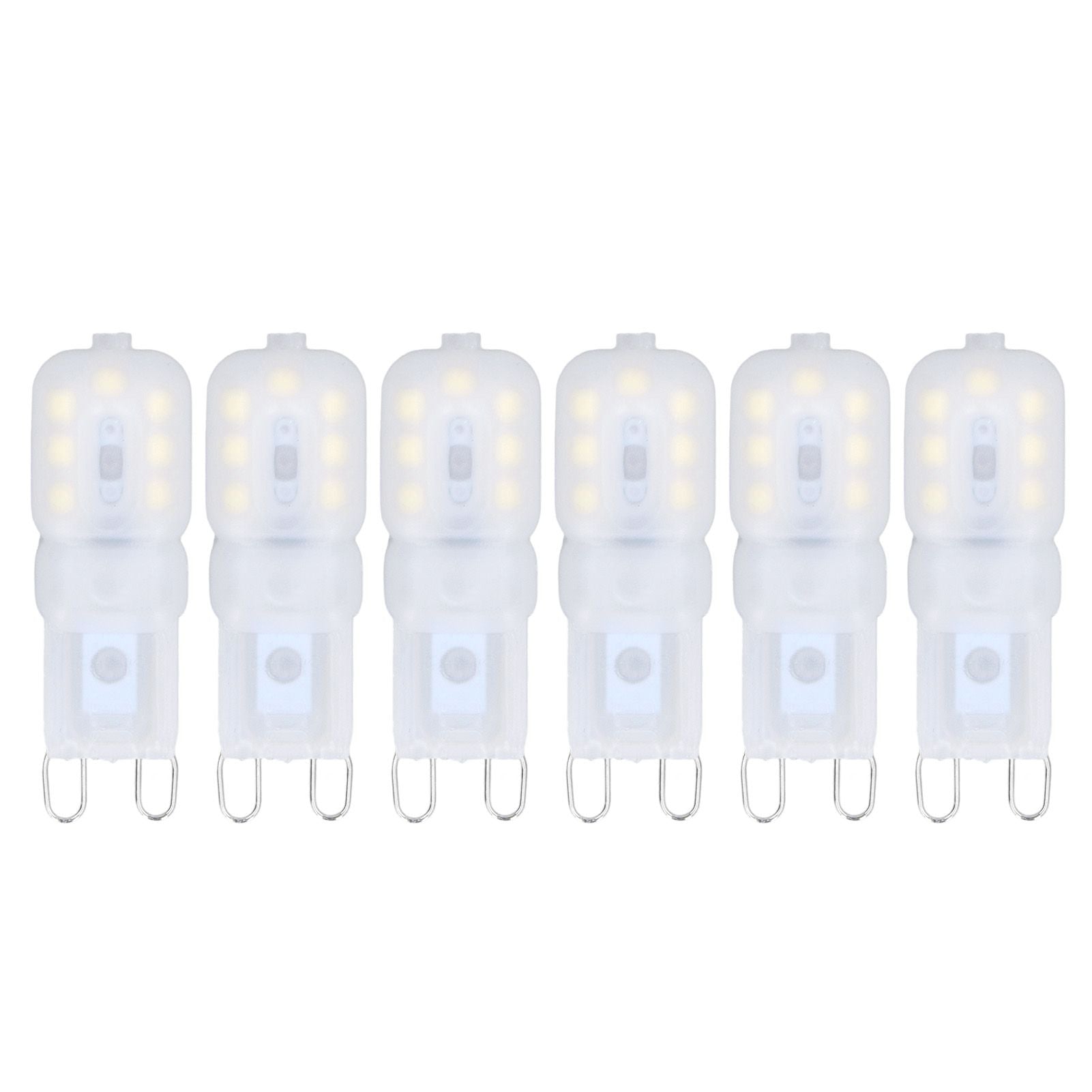 6Pcs G9 LED Light Bulbs Dimmable 3W Energy Saving 360 Degree Light Light Bulb for Ceiling Lamps and Pendant Lamps White Light 220-240V
