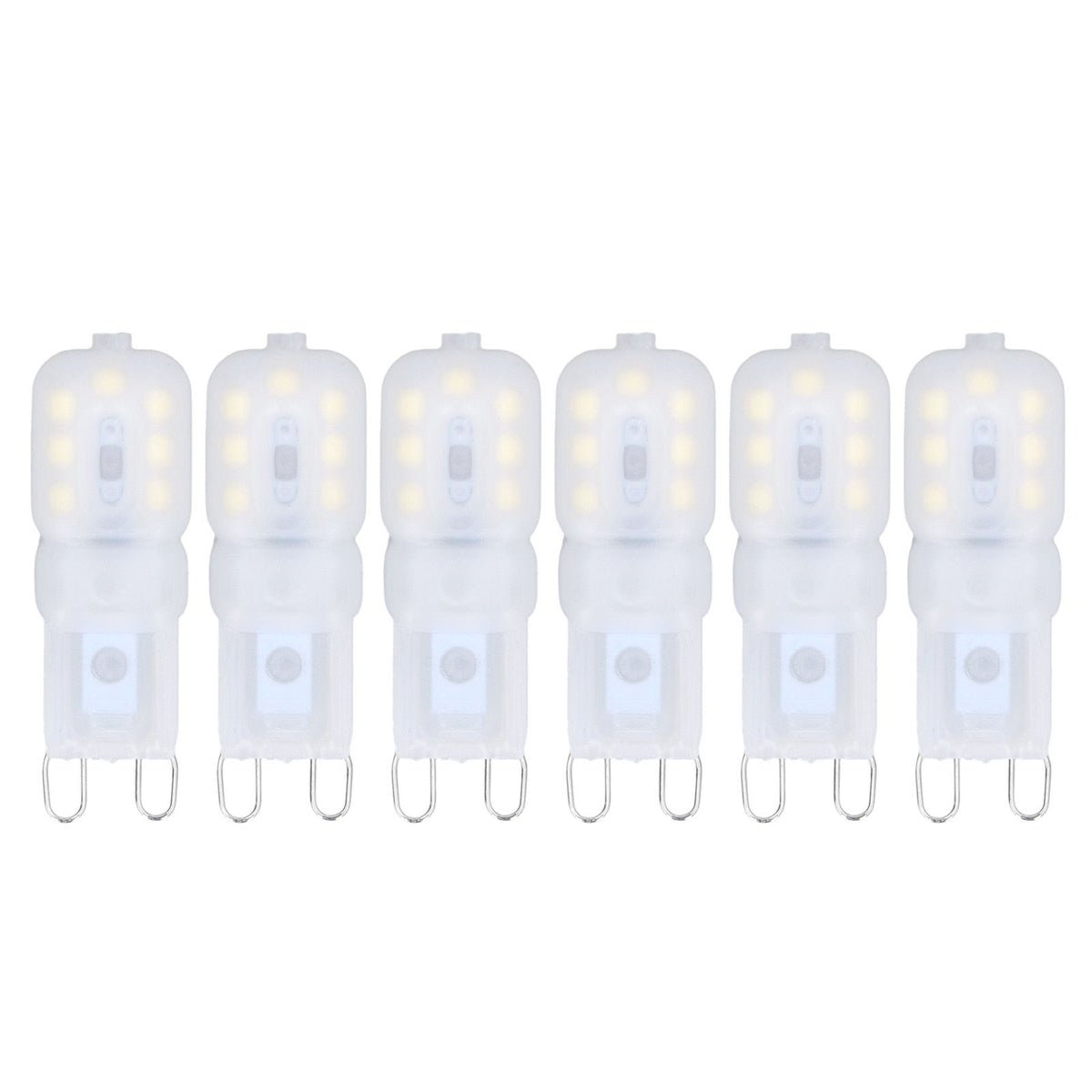 6Pcs G9 LED Light Bulbs Dimmable 3W Energy Saving 360 Degree Light Light Bulb for Ceiling Lamps and Pendant Lamps White Light 220-240V