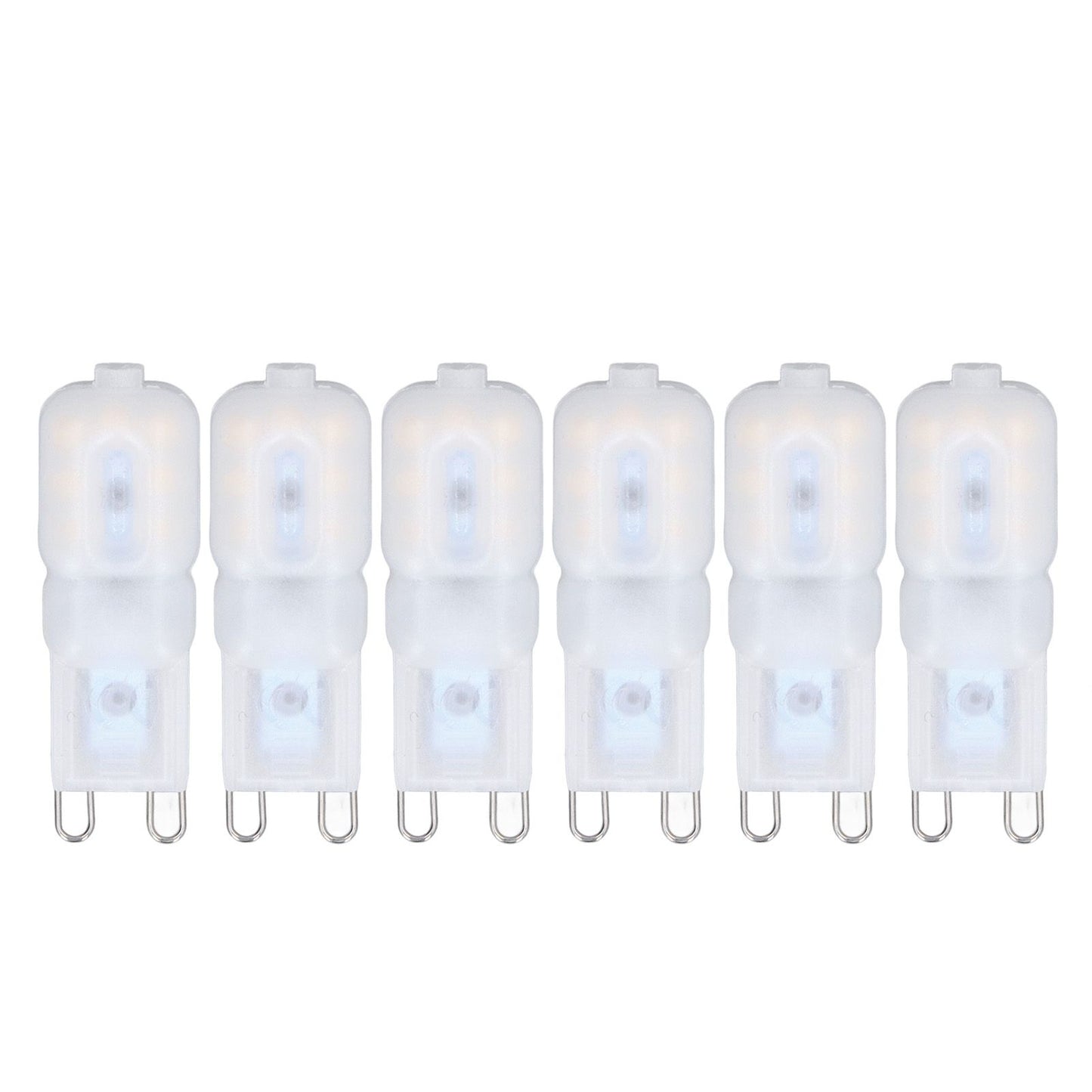 6Pcs G9 LED Light Bulbs Dimmable 3W Energy Saving 360 Degree Light Light Bulb for Ceiling Lamps and Pendant Lamps Natural White 110-140V