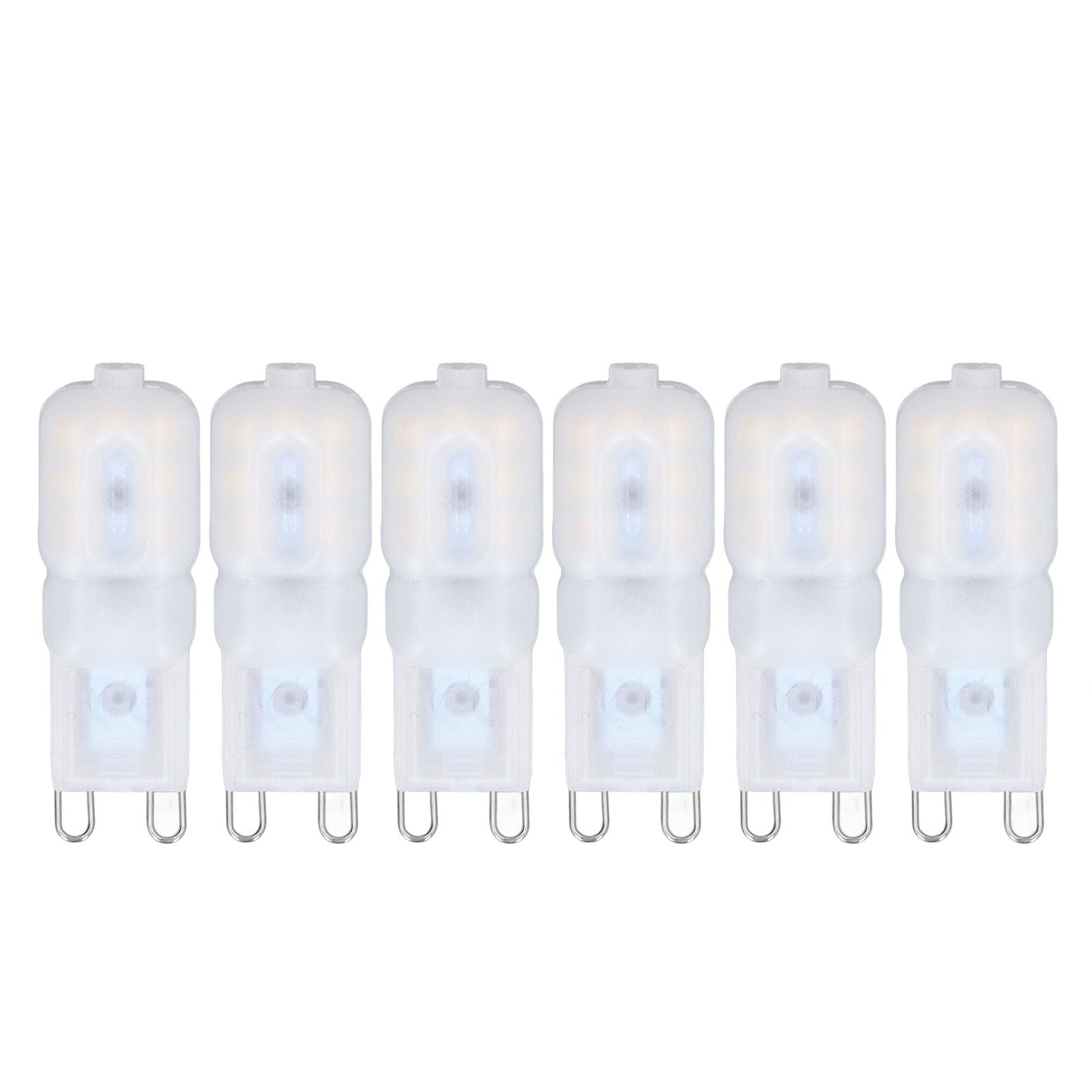 6Pcs G9 LED Light Bulbs Dimmable 3W Energy Saving 360 Degree Light Light Bulb for Ceiling Lamps and Pendant Lamps Natural White 110-140V