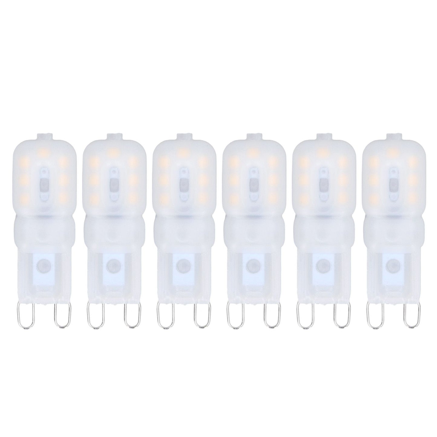 6Pcs G9 LED Light Bulbs Dimmable 3W Energy Saving 360 Degree Light Light Bulb for Ceiling Lamps and Pendant Lamps Warm White 110-140V