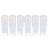 6Pcs G9 LED Light Bulbs Dimmable 3W Energy Saving 360 Degree Light Light Bulb for Ceiling Lamps and Pendant Lamps Warm White 110-140V