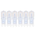 6Pcs G9 LED Light Bulbs Dimmable 3W Energy Saving 360 Degree Light Light Bulb for Ceiling Lamps and Pendant Lamps Warm White 110-140V
