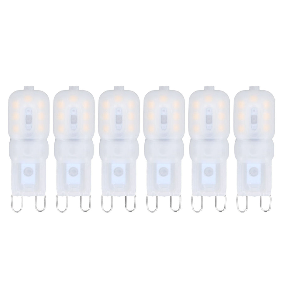 6Pcs G9 LED Light Bulbs Dimmable 3W Energy Saving 360 Degree Light Light Bulb for Ceiling Lamps and Pendant Lamps Warm White 110-140V