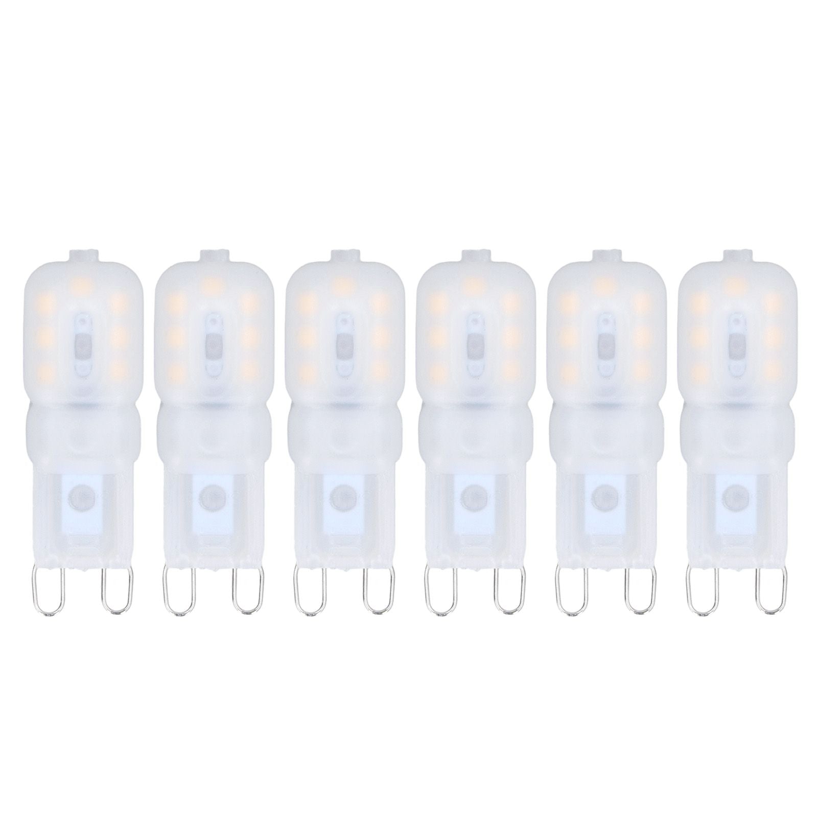 6Pcs G9 LED Light Bulbs Dimmable 3W Energy Saving 360 Degree Light Light Bulb for Ceiling Lamps and Pendant Lamps Warm White 220-240V