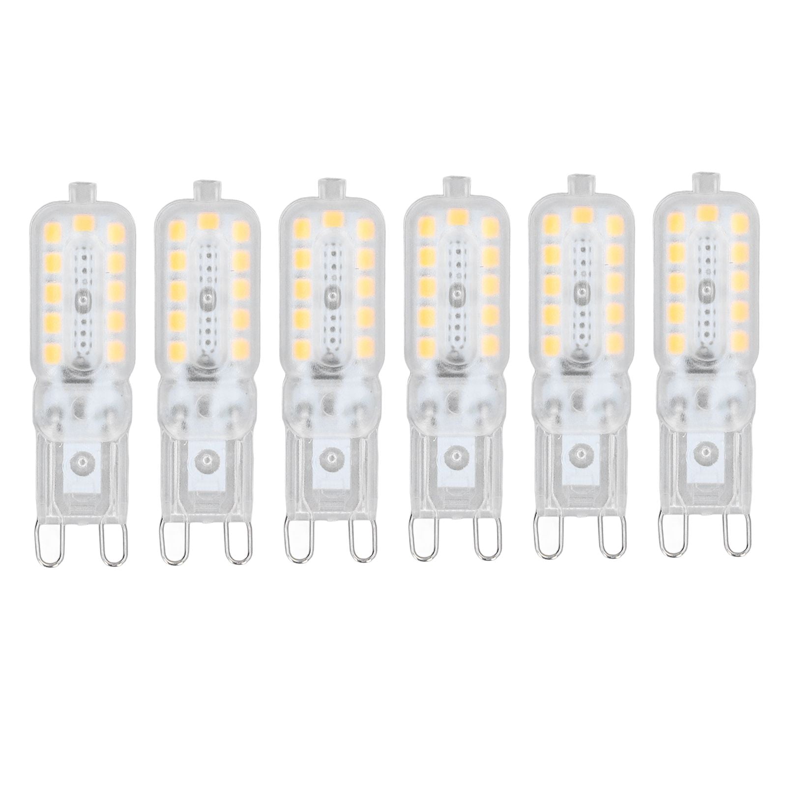 6pcs G9 LED Bulb 5W Transparent Cover 22LED Dimmable G9 Light Bulb for Ceiling Light Wall Light Table Light White Light 220-240V