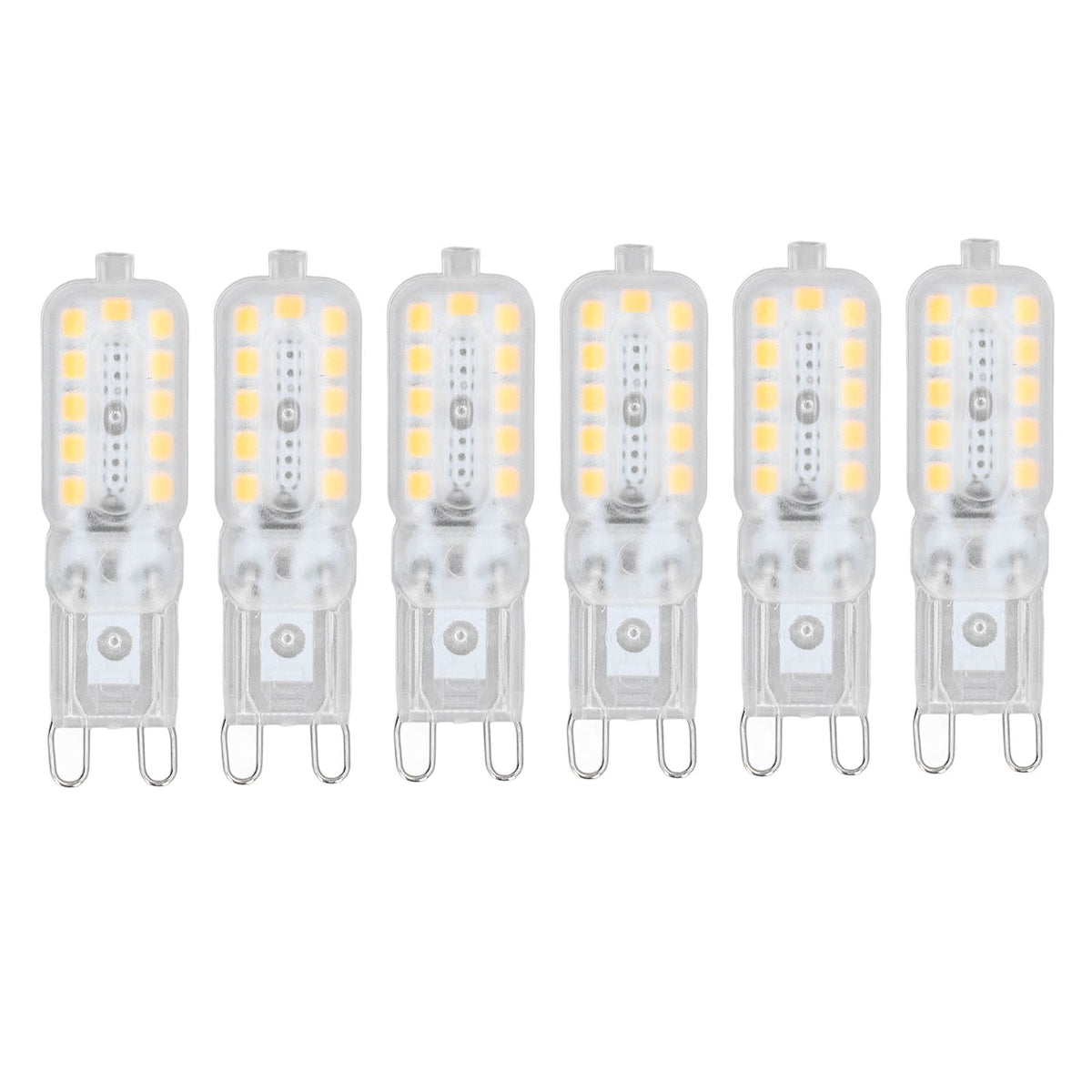 6pcs G9 LED Bulb 5W Transparent Cover 22LED Dimmable G9 Light Bulb for Ceiling Light Wall Light Table Light White Light 220-240V