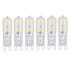 6pcs G9 LED Bulb 5W Transparent Cover 22LED Dimmable G9 Light Bulb for Ceiling Light Wall Light Table Light White Light 220-240V