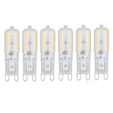 6pcs G9 LED Bulb 5W Transparent Cover 22LED Dimmable G9 Light Bulb for Ceiling Light Wall Light Table Light Natural White 110-140V