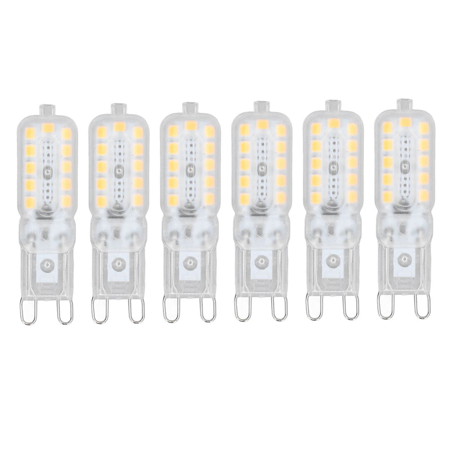 6pcs G9 LED Bulb 5W Transparent Cover 22LED Dimmable G9 Light Bulb for Ceiling Light Wall Light Table Light Natural White 220-240V