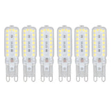 6pcs G9 LED Bulbs 7W Dimmable 360° Illumination Replacement Light Bulb for Wall Desk Cabinet Lamp Natural White 220-240V