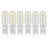 6pcs G9 LED Bulbs 7W Dimmable 360° Illumination Replacement Light Bulb for Wall Desk Cabinet Lamp Natural White 220-240V