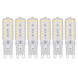 6pcs G9 LED Bulbs 7W Dimmable 360° Illumination Replacement Light Bulb for Wall Desk Cabinet Lamp Warm White 110-140V