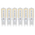 6pcs G9 LED Bulbs 7W Dimmable 360° Illumination Replacement Light Bulb for Wall Desk Cabinet Lamp Warm White 220-240V