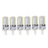 6Pcs GY6.35 LED Bulbs 5W AC 12V Warm White 2700 to 3000K White 6000 to 6500K 500LM 72LED Light Bulbs for Home Office Pure White