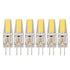 6 Pcs 6W 500LM G4 Bulb LED COB Silica Gel Energy Saving Lamp Bulb for Ceiling Lamp Wall Lamp Table Lamp 220V Warm White