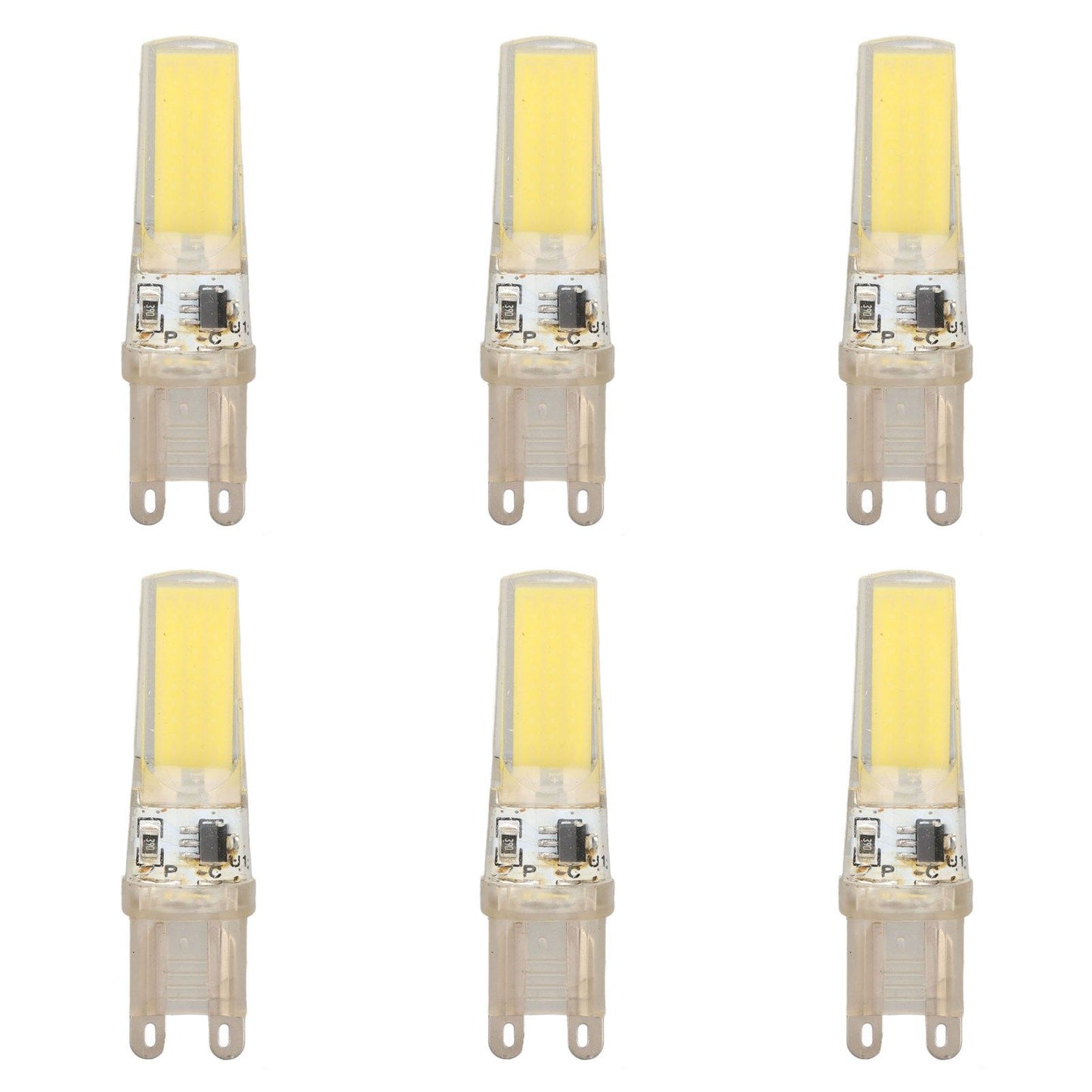 6pcs G9 LED Light Bulb COB Dimmable Professional G9 LED Bulb Replacement for Wall Lamps Table Lamps 220V White Light