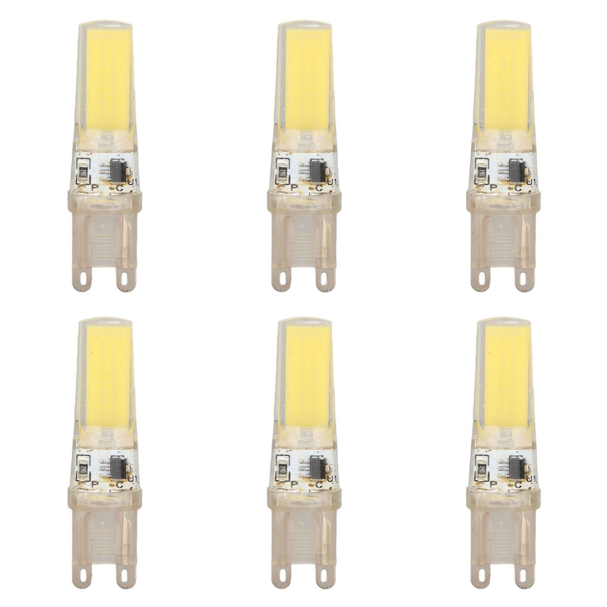 6pcs G9 LED Light Bulb COB Dimmable Professional G9 LED Bulb Replacement for Wall Lamps Table Lamps 220V White Light