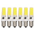 6PCS E14 COB Lamp Bulb Mini 360 Degree Lighting Heat Sinking Silicone Anti Glare for Chandelier Ceiling Light Cold White Light 6500K