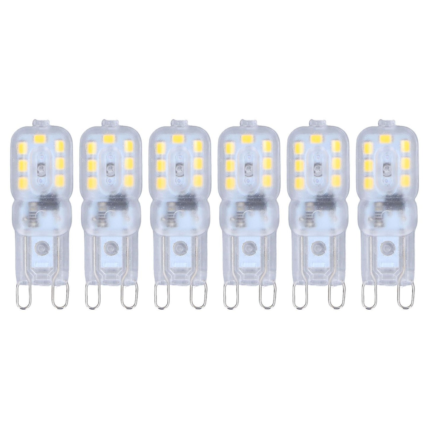 G9 Bulb Dimmable Eye Protection Energy Saving 14 LEDs 3W Light Bulb for Chandelier Table Lamp 6pcs Natural Light 110V