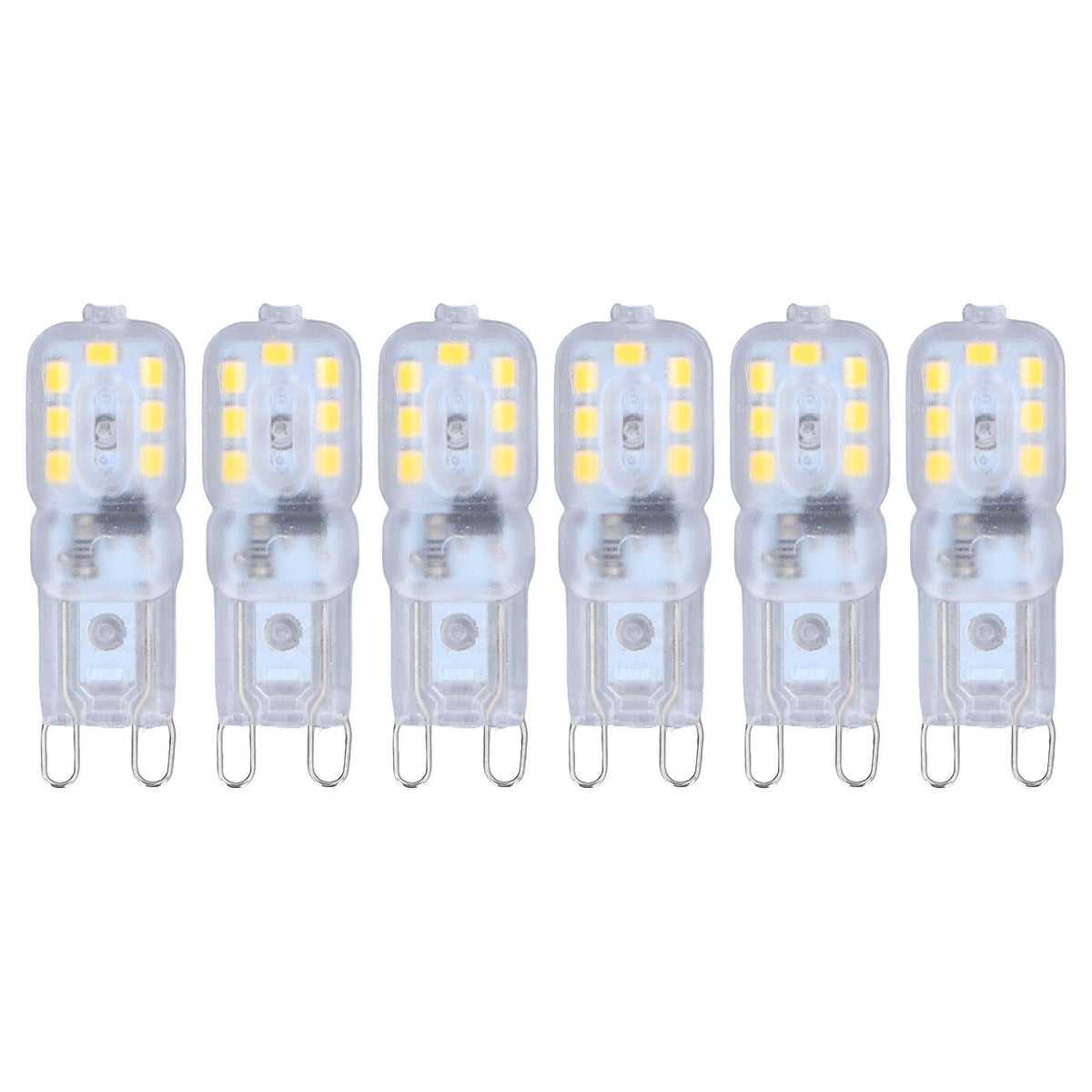 G9 Bulb Dimmable Eye Protection Energy Saving 14 LEDs 3W Light Bulb for Chandelier Table Lamp 6pcs Natural Light 110V