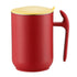 550ml Stainless Steel Double Walled Mugs Leakproof Prevent Scalding Frosted Insulated Coffee Mugs for Home Cafe Office Dark Red 550ml