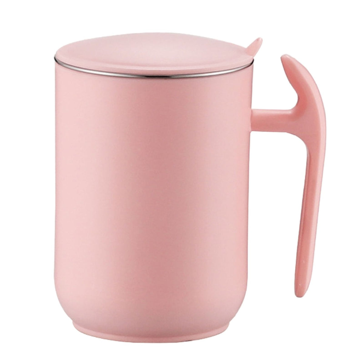 550ml Stainless Steel Double Walled Mugs Leakproof Prevent Scalding Frosted Insulated Coffee Mugs for Home Cafe Office Sakura Pink 550ml