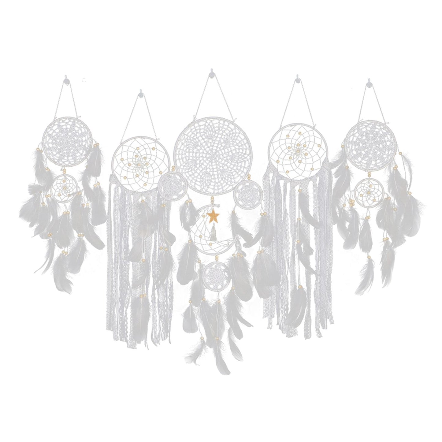 Bedside Dream Catcher Moon and Star Wall Decoration Hanging Decor​