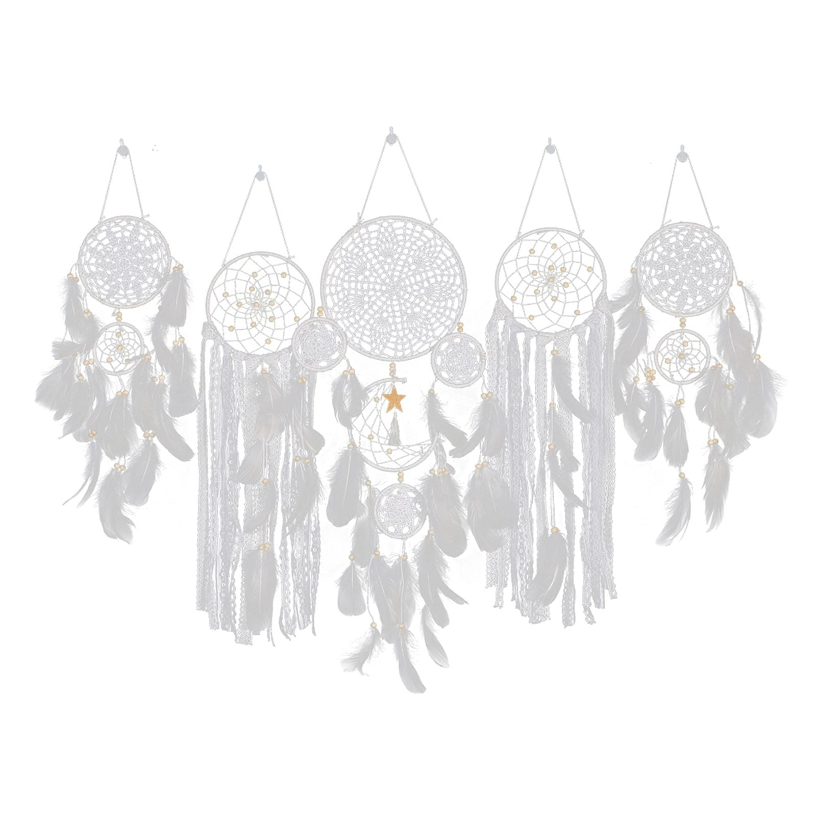 Bedside Dream Catcher Moon and Star Wall Decoration Hanging Decor​