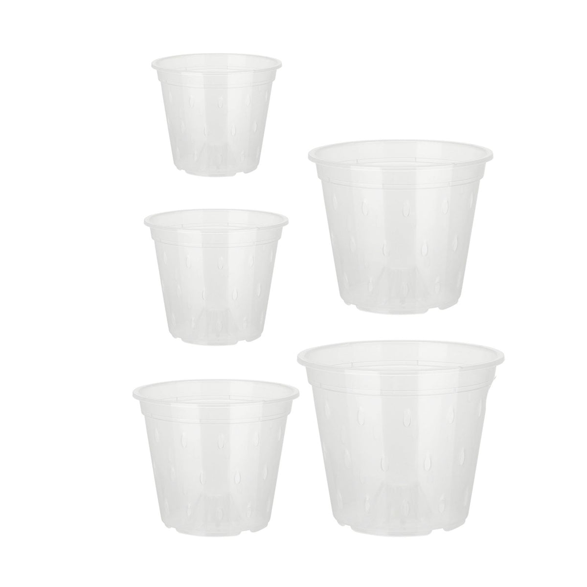Orchid Flower Pot Breathable Clear Orchid Planting Pot with Holes for Indoor Outdoor