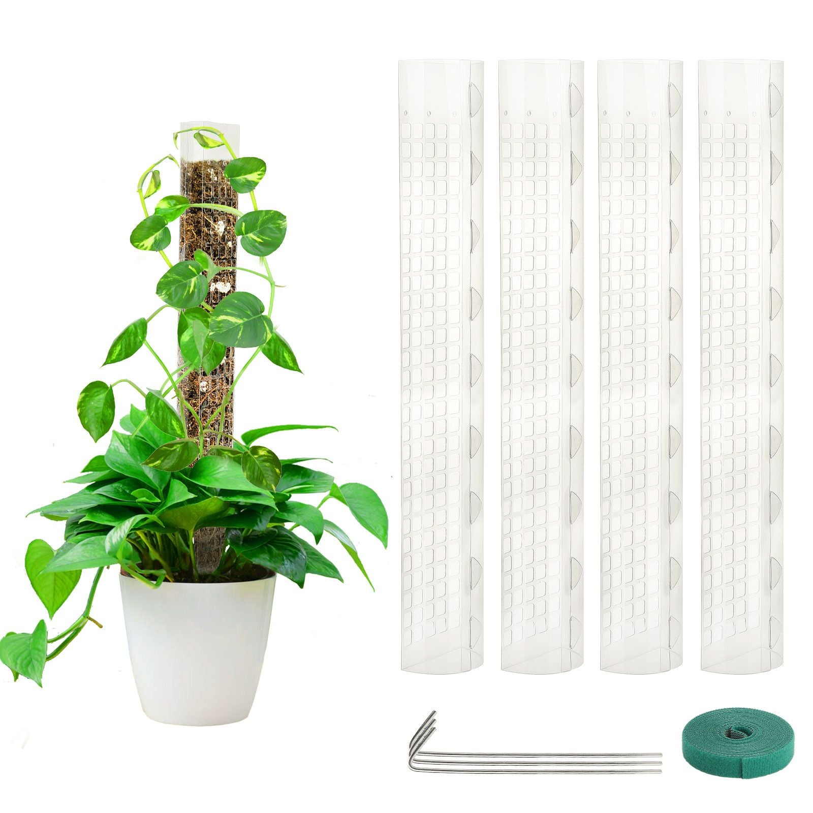 Plant Plastic Moss Pole Moss Supports Climbing Plant Poles Tortoise Back Moss Rod for Plant Posts and Peat