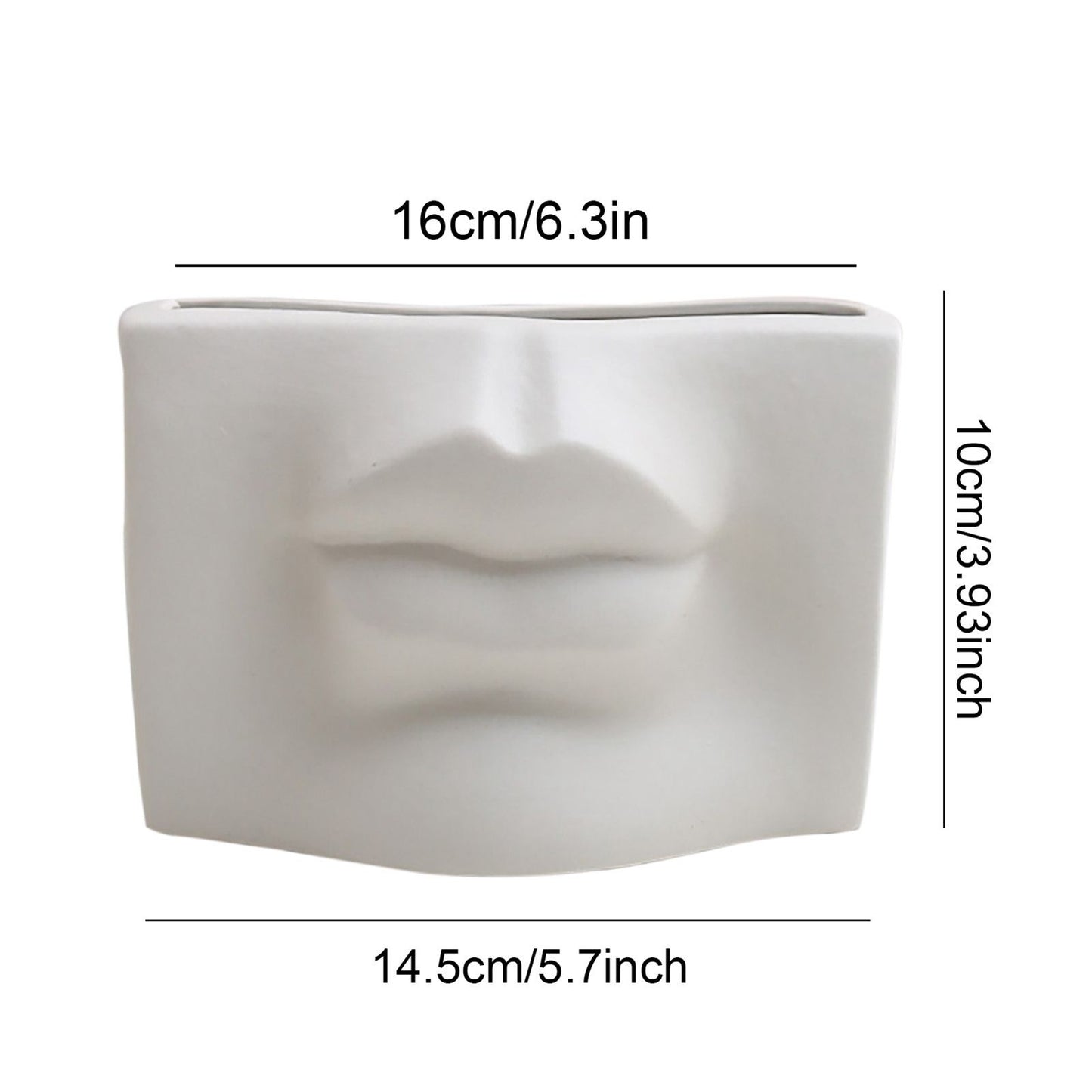 Ceramic Flower Vase Human Face Vase Minimalist Decorative Hydroponic Flower Arrangement Container