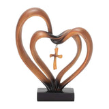 Jesus Entwined Hearts Cross Easter Jesus Cross Ornament Jesus Intertwined Hearts Cross Craft Home Decor