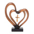 Jesus Entwined Hearts Cross Easter Jesus Cross Ornament Jesus Intertwined Hearts Cross Craft Home Decor