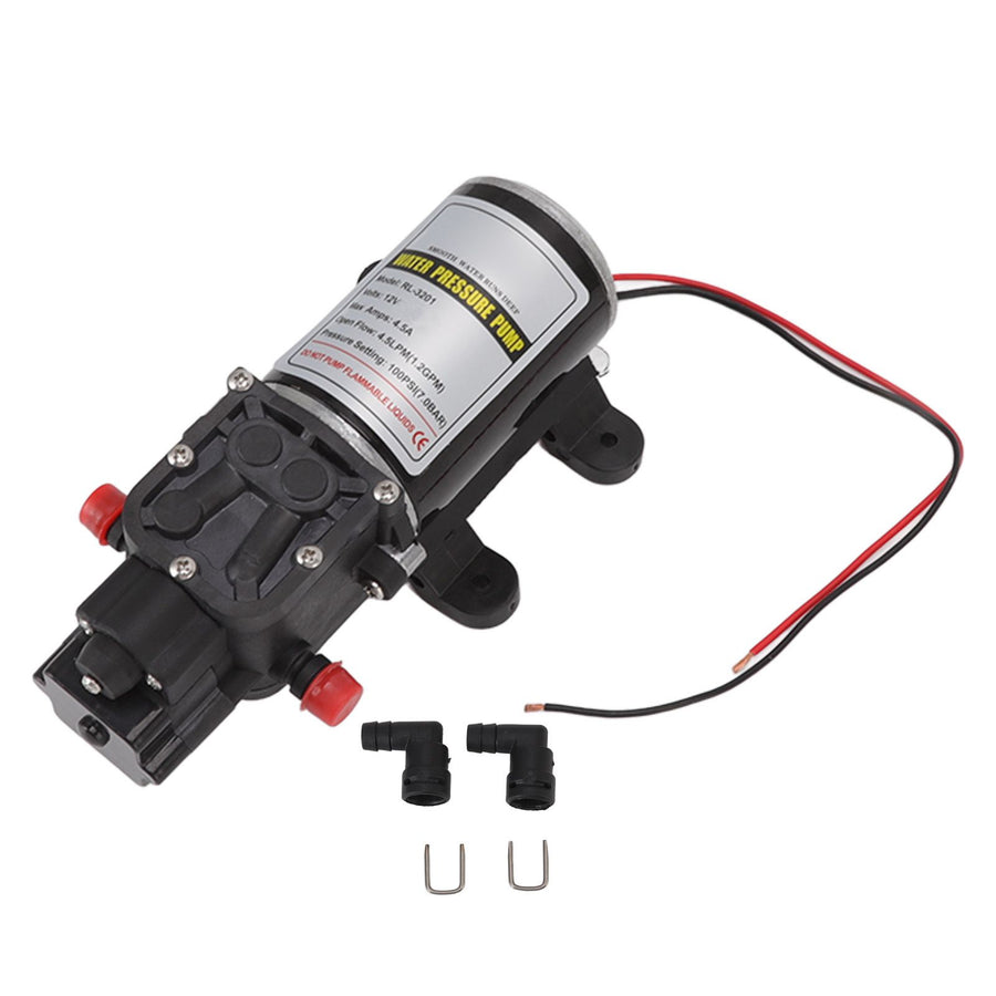 Diaphragm Water Pump Self Priming Intermittent Diaphragm Pump High Pressure Water Pump for Home Marine RL 3201(12V)