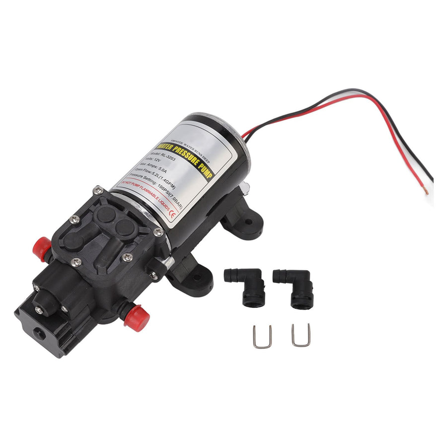Diaphragm Water Pump Self Priming Intermittent Diaphragm Pump High Pressure Water Pump for Home Marine RL 3203(12V)