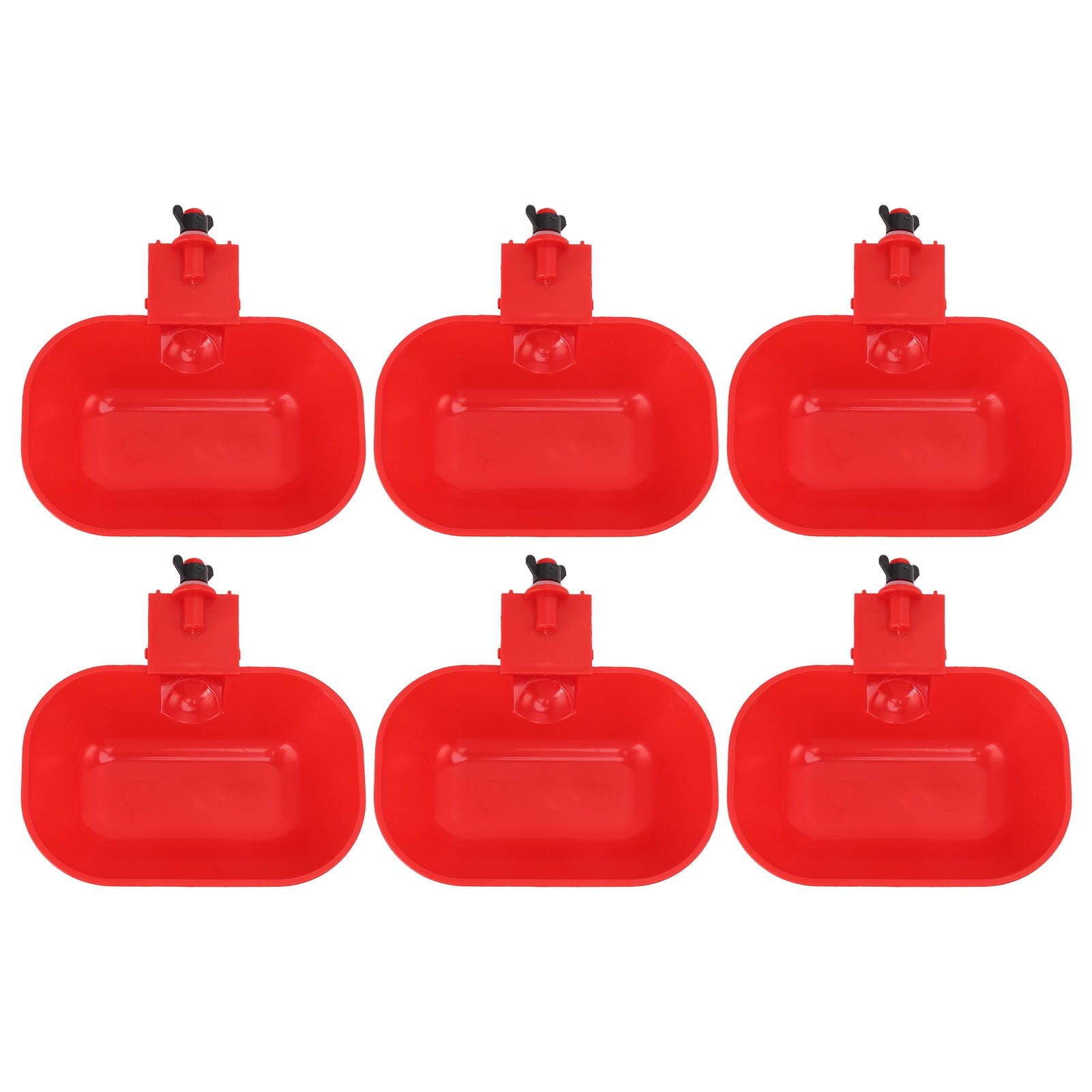6PCS Automatic Poultry Drinking Bowls Large Thickening ABS Waterer Bowl for Cat Dog Chicken Duck G1/8 Male Thread