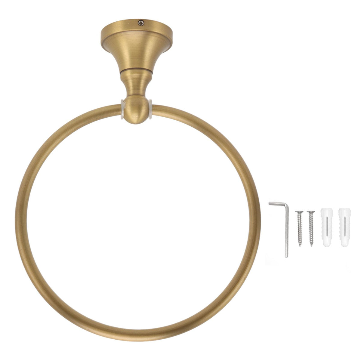 Wall Mounted Towel Ring Heavy Duty Antique Brass Towel Holder for Bathroom Accessories