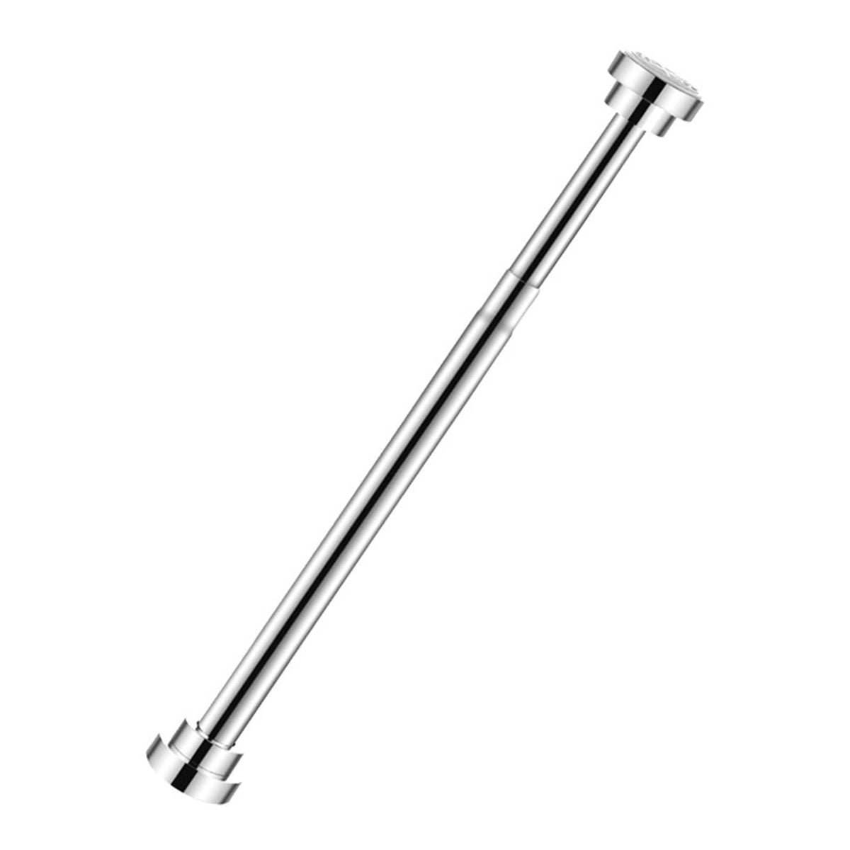 Adjustable Closet Rod Stainless Steel Punch Free Retractable Clothes Drying Rod for Bathroom Bedroom Closet 25 Tubes 55‑85cm