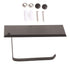 Paper Towel Holder Stainless Steel Punch Free Dual Use Toilet Paper Dispenser for Home Bathroom K6 Black