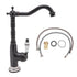 Antique Faucet Retro Style Porcelain Valve Long Spout Sturdy Brass Rotatable Antique Mixer Tap for Bathroom Kitchen